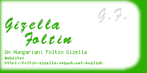 gizella foltin business card